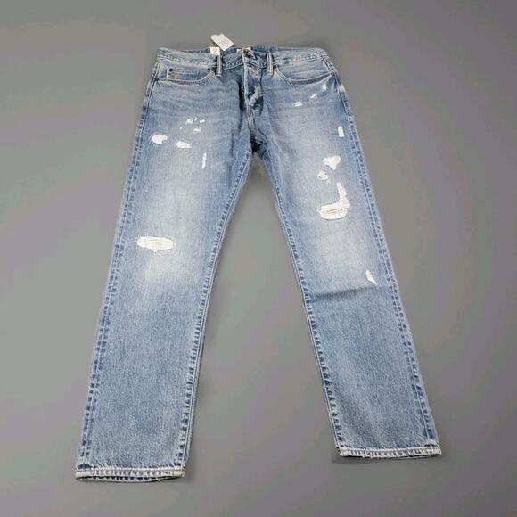 Todd Snyder Slim Fit Darned Selvedge Jeans Size 36/32 Washed Indigo Blue NWT - Picture 1 of 12